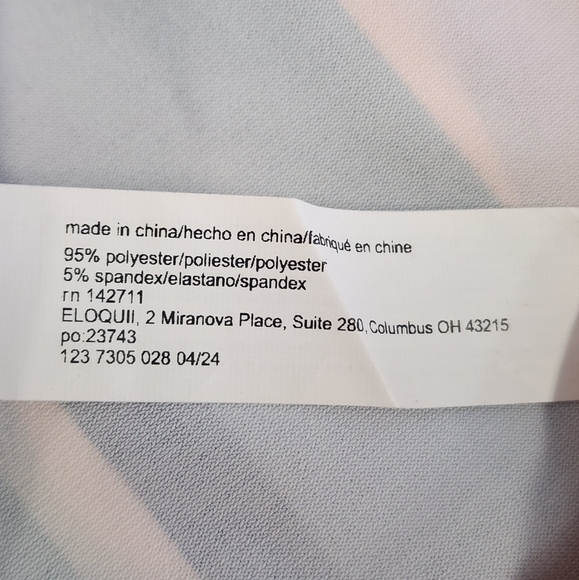 Eloquii Women's Vibrant Multicolor Striped Maxi Dress Front Wrap Tie, sz 14 - Picture 13 of 14